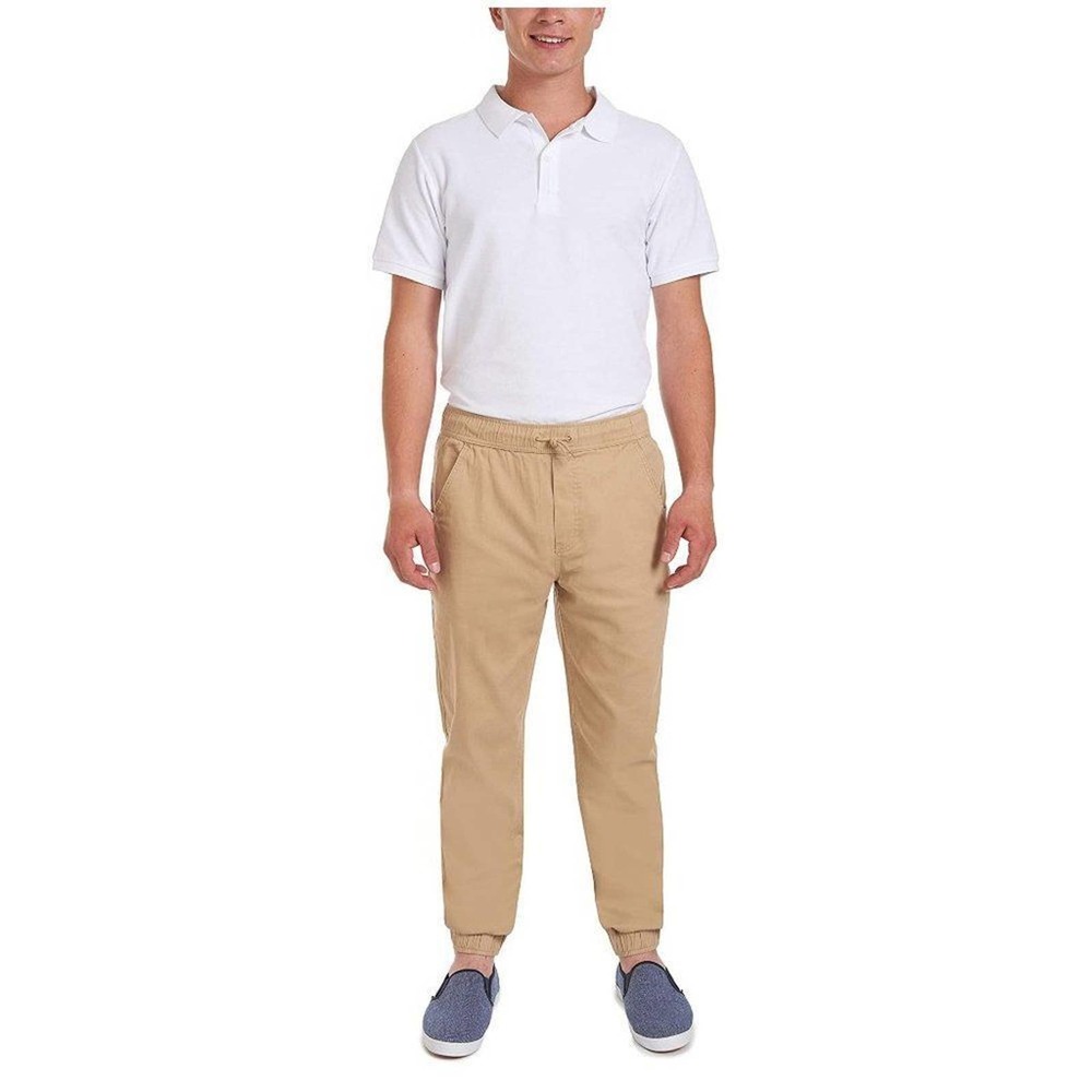 Nautica Boys School Uniform Jogger Khaki Pants Size M 32/34
